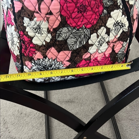 Vera Bradley Pink and Black Travel Bag with Quilted Floral Design - Picture 8 of 8
